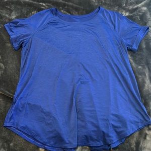 Lululemon Blue Open back shirt